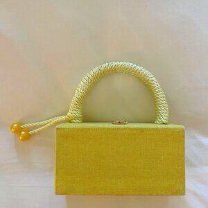Tuckernuck Yellow Top Handle Clutch